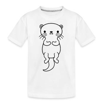 Marder belle loutre flottante - T-shirt bio Premium Enfant - blanc - Devant