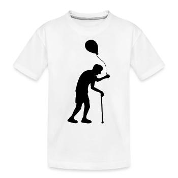 Luftballon und Opa - Kinder Premium Bio T-Shirt - Weiß - Vorne