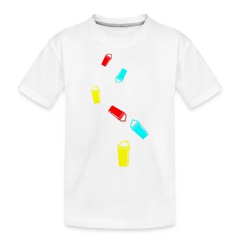 Kaffee Icon - Kinder Premium Bio T-Shirt - Weiß - Vorne