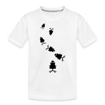 Gamer chair gaming - Kids' Premium Organic T-Shirt - white - Front