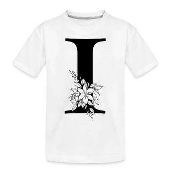 Point I - Kids' Premium Organic T-Shirt - white - Front