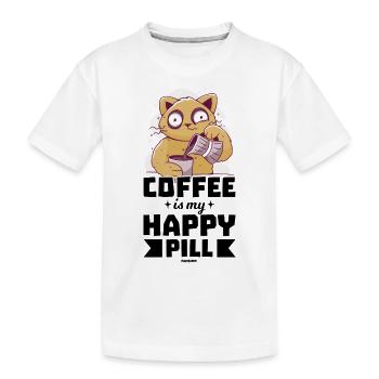 Kaffee - Kinder Premium Bio T-Shirt - Weiß - Vorne