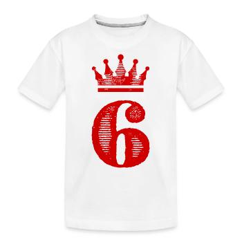 6 Couronne numérique - T-shirt bio Premium Enfant - blanc - Devant