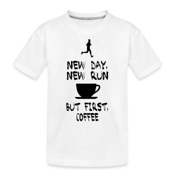 Marathon Triathlon Running Jogging Biking Cycling - Kids' Premium Organic T-Shirt - white - Front