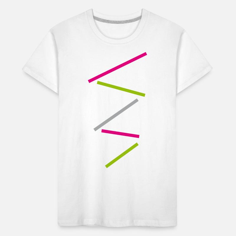 Minimal Stripes - Pattern Jagged Kids' Premium Organic T-Shirt