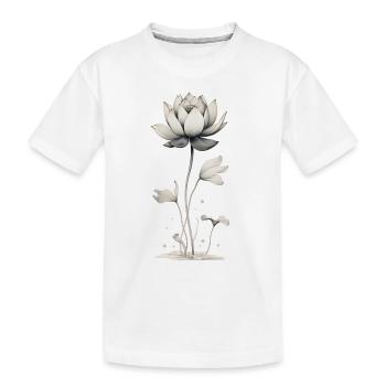 Nénuphar en fleur de lotus - T-shirt bio Premium Enfant - blanc - Devant