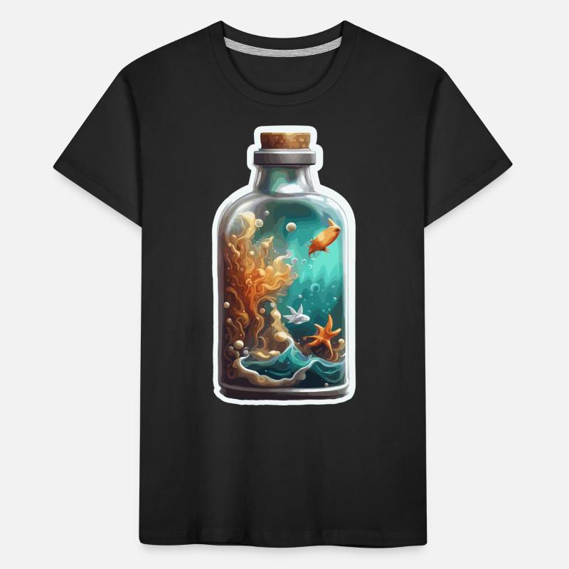 Magic Bottle / Cork / Underwater / Fish Kids' Premium Organic T-Shirt