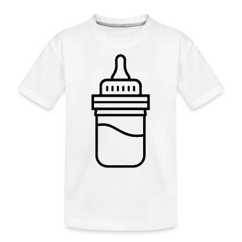Flasche - Kinder Premium Bio T-Shirt - Weiß - Vorne