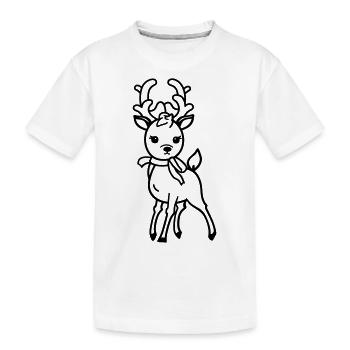 Cerf - T-shirt bio Premium Enfant - blanc - Devant