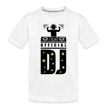 DJ Platines Disc Jockey Soirée - T-shirt bio Premium Enfant - blanc - Devant