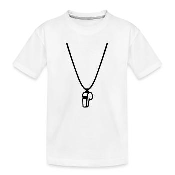 Thunderer whistle - Kids' Premium Organic T-Shirt - white - Front