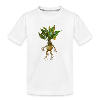 Grimmiges Wurzelwesen Fantasy Design - Kinder Premium Bio T-Shirt - Weiß - Vorne