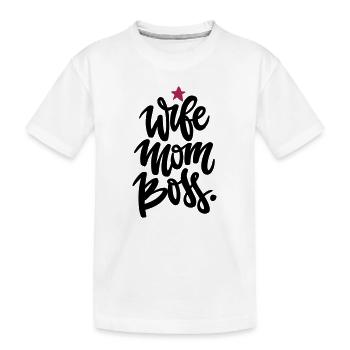 Mama Power - Wife mom Bos - Kids' Premium Organic T-Shirt - white - Front