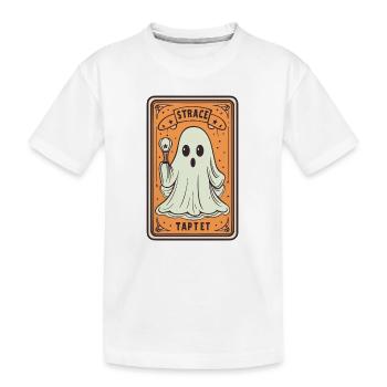 Carte de Tarot Fantôme avec Bâton - T-shirt bio Premium Enfant - blanc - Devant