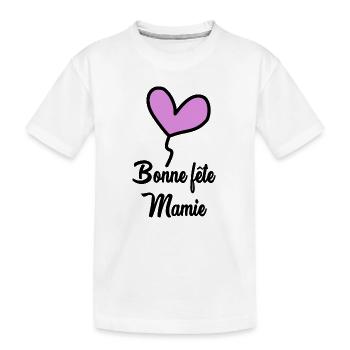 BONNE FÊTE MAMAN. MAMAN. FÊTE DES MÈRES. BONNE FÊT - T-shirt bio Premium Enfant - blanc - Devant