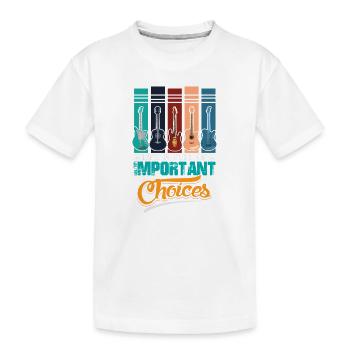 Gitarre Gitarrenspieler Musiker Gitarrist - Kinder Premium Bio T-Shirt - Weiß - Vorne