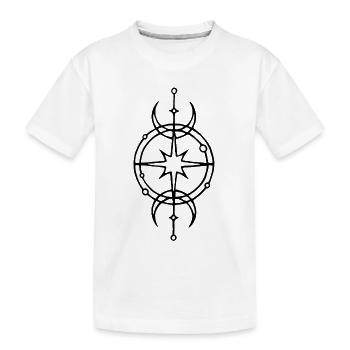 Symbole noir de protection et de chance - T-shirt bio Premium Enfant - blanc - Devant