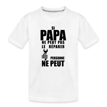 Papa répare  - T-shirt bio Premium Enfant - blanc - Devant
