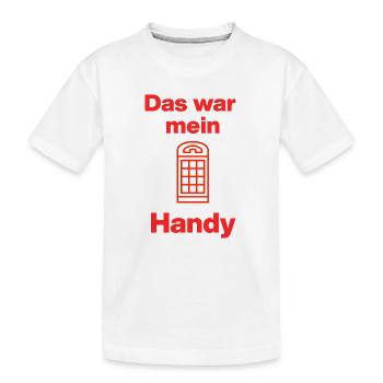 Das war mein Handy – Retro Call! Damals, früher  - Kinder Premium Bio T-Shirt - Weiß - Vorne