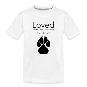 Hund – geliebt - Kinder Premium Bio T-Shirt - Weiß - Vorne