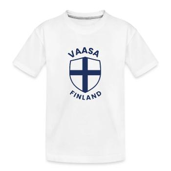 Bouclier finlandais de Vaasa Cimier nordique - T-shirt bio Premium Enfant - blanc - Devant