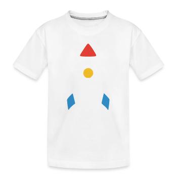 Abstract Rocket Spaceship - Kids' Premium Organic T-Shirt - white - Front