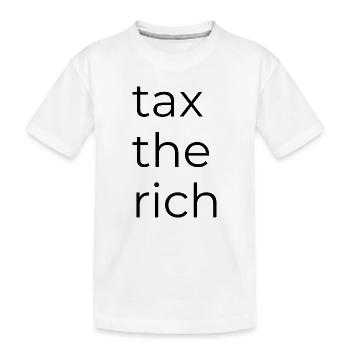 Taxer les riches - T-shirt bio Premium Enfant - blanc - Devant