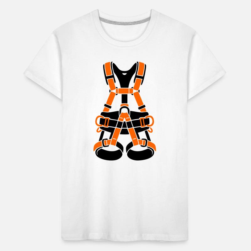 Climbing harness tree care tree climber climbing Kids' Premium Organic T-Shirt