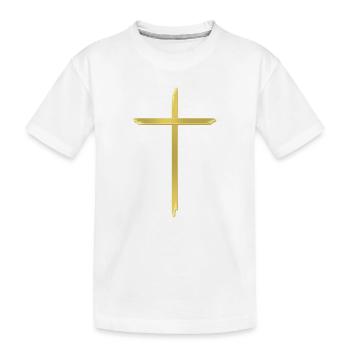 Coup de pinceau Croix d’Or - T-shirt bio Premium Enfant - blanc - Devant