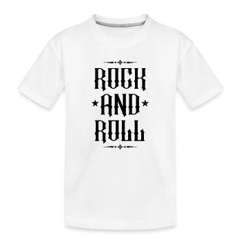 Rock'n'Roll-Gotik-Typografie-Design - Kinder Premium Bio T-Shirt - Weiß - Vorne