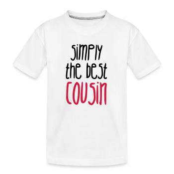 Oncle / Tante / Cousin / Cousine - T-shirt bio Premium Enfant - blanc - Devant