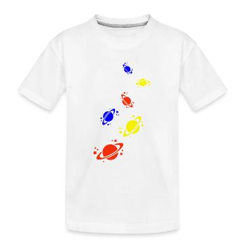 Icône Saturne - T-shirt bio Premium Enfant - blanc - Devant