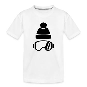 Lunettes de ski - T-shirt bio Premium Enfant - blanc - Devant