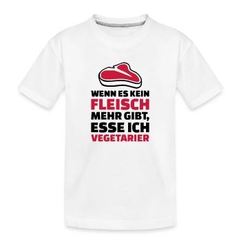 Fleisch - Kinder Premium Bio T-Shirt - Weiß - Vorne