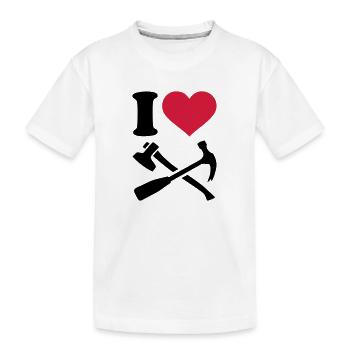 Werkzeug - Kinder Premium Bio T-Shirt - Weiß - Vorne