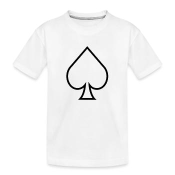 Icône de pique / jeu de cartes / poker / skat - T-shirt bio Premium Enfant - blanc - Devant
