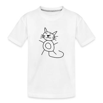 Kinderzeichnungen: Kätzchen - Kinder Premium Bio T-Shirt - Weiß - Vorne