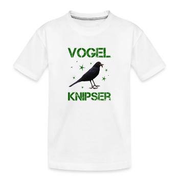 Vogelknipser Vogelfotograf Ornithologe - Kinder Premium Bio T-Shirt - Weiß - Vorne
