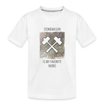 Sculpteur de pierre dicton de sculpteur de pierre - T-shirt bio Premium Enfant - blanc - Devant
