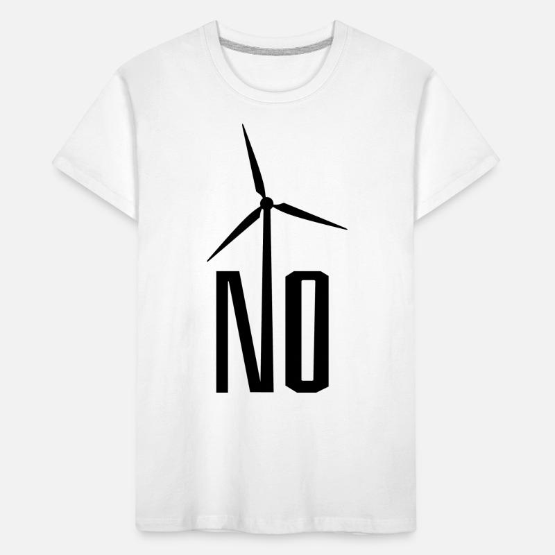 NON! Éolienne non merci - danger pour les oiseaux T-shirt bio Premium Enfant