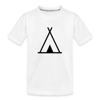 Zelt - Kinder Premium Bio T-Shirt - Weiß - Vorne