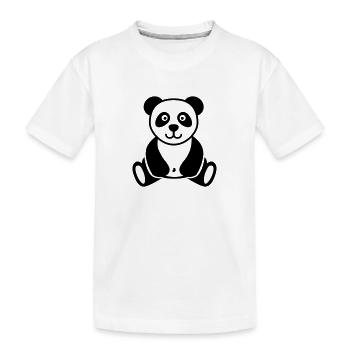 Panda - Kinder Premium Bio T-Shirt - Weiß - Vorne