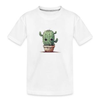 Kaktus Pflanze Geschenkidee - Kinder Premium Bio T-Shirt - Weiß - Vorne