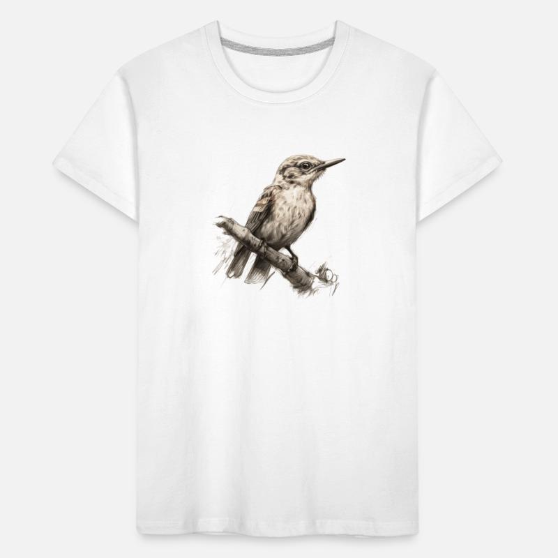 Vogel Vögel Gemalt Geschenkidee Kinder Premium Bio T-Shirt