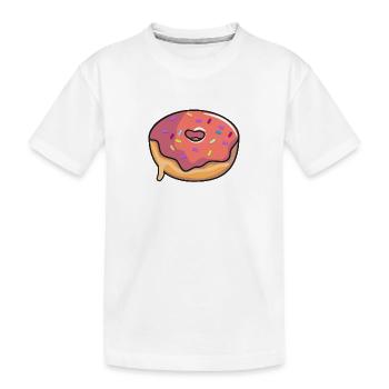 Donut - Kinder Premium Bio T-Shirt - Weiß - Vorne