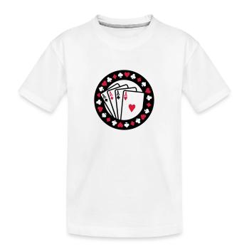 Poker - T-shirt bio Premium Enfant - blanc - Devant