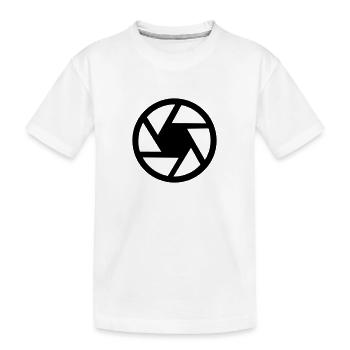 Camera - Kids' Premium Organic T-Shirt - white - Front