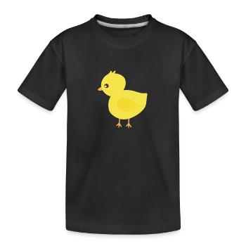 Chick - Kids' Premium Organic T-Shirt - black - Front