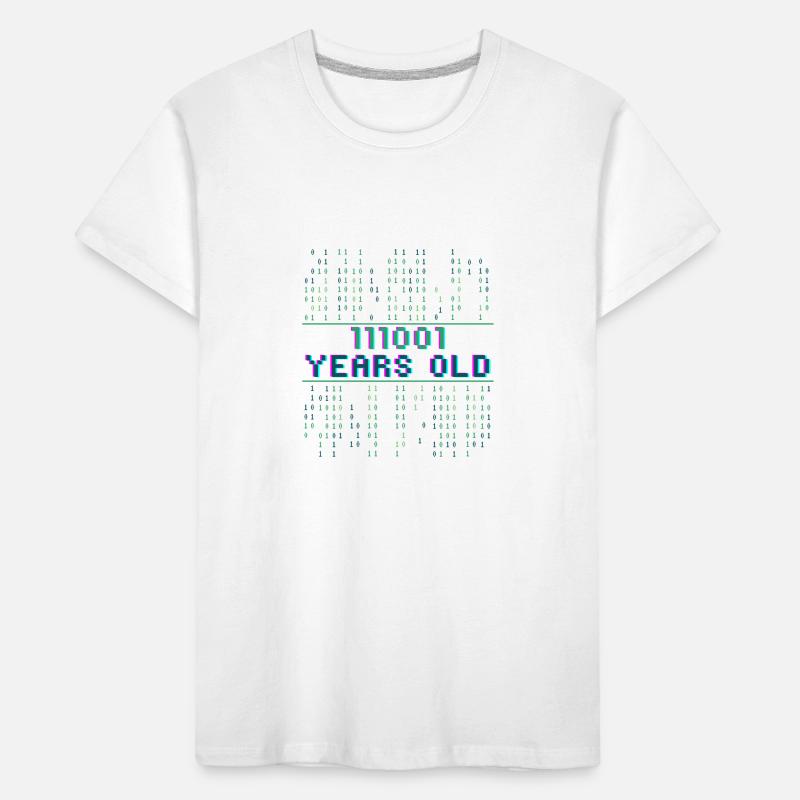 57. Geburtstag 57 Jahre alt Binärcode Coder Kinder Premium Bio T-Shirt