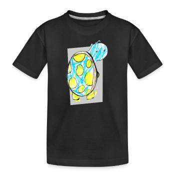 Cute Turtle - Kinder Premium Bio T-Shirt - Schwarz - Vorne